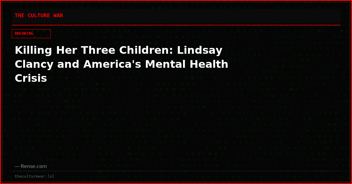 Killing Her Three Children: Lindsay Clancy and America's Mental Health Crisis