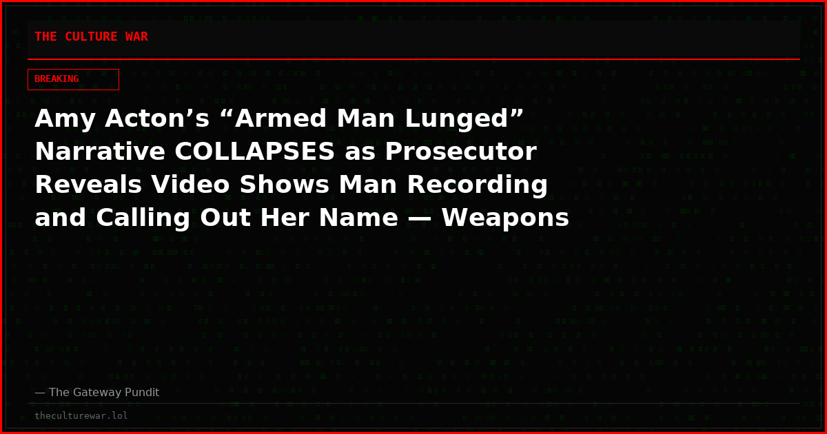 Amy Acton’s “Armed Man Lunged” Narrative COLLAPSES as Prosecutor Reveals Video Shows Man Recording and Calling Out Her Name — Weapons Never Drawn, No Threats Found
