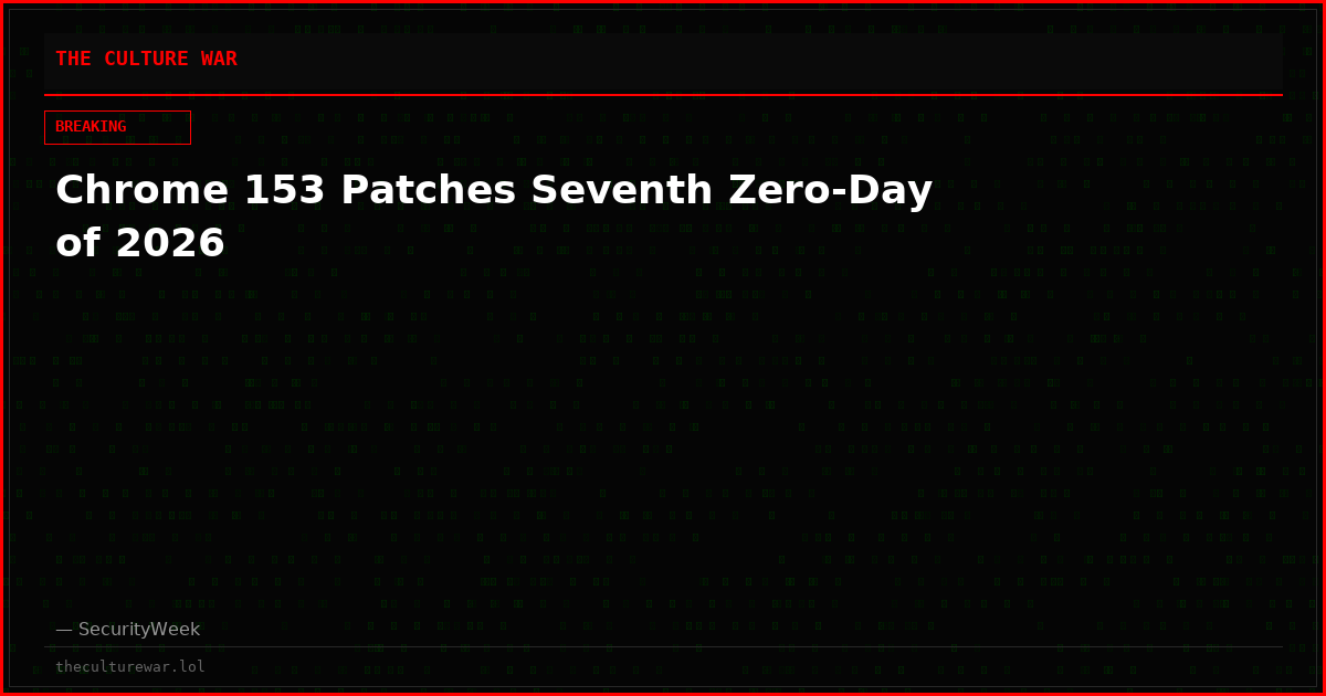 Chrome 153 Patches Seventh Zero-Day of 2026