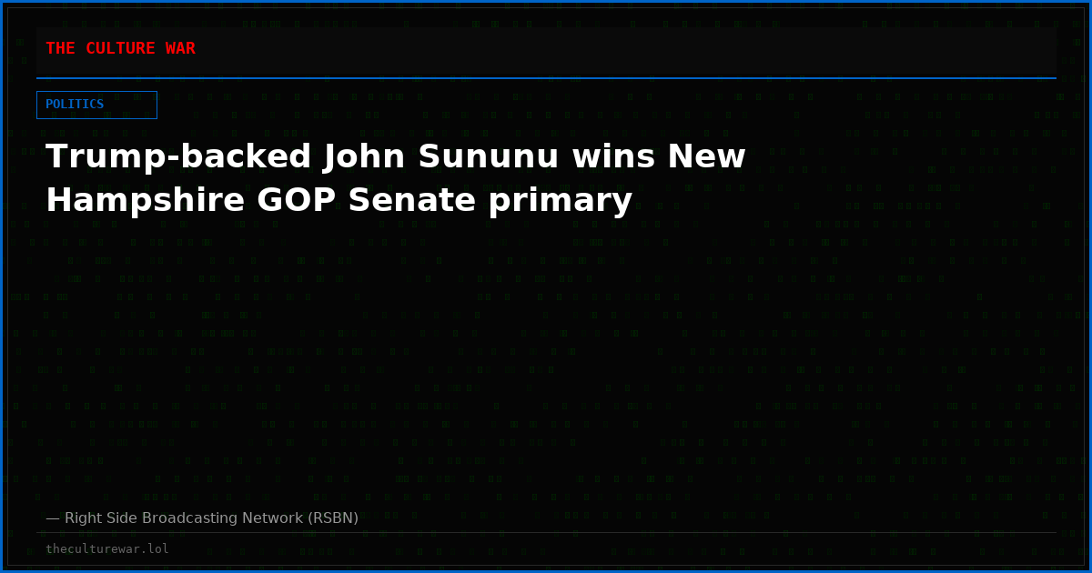 Trump-backed John Sununu wins New Hampshire GOP Senate primary