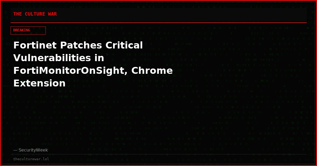 Fortinet Patches Critical Vulnerabilities in FortiMonitorOnSight, Chrome Extension