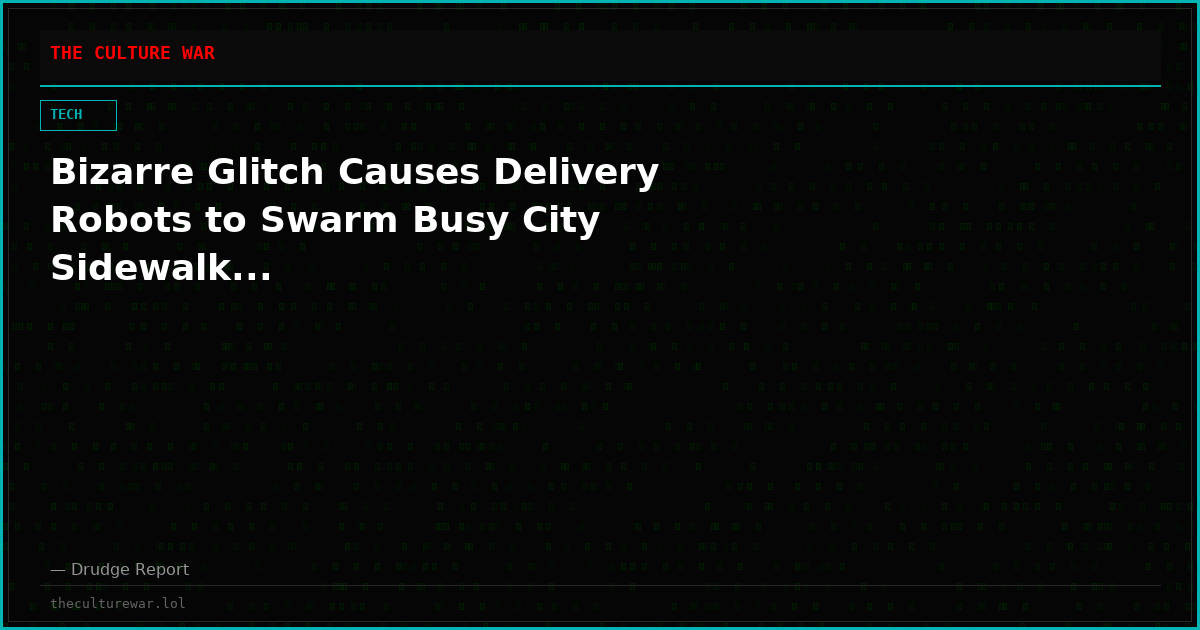 Bizarre Glitch Causes Delivery Robots to Swarm Busy City Sidewalk...