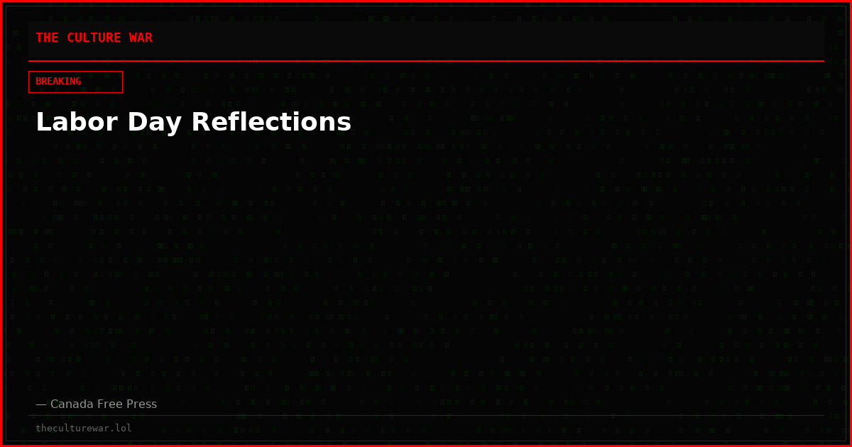 Labor Day Reflections