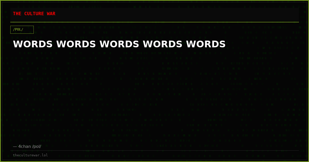 WORDS WORDS WORDS WORDS WORDS