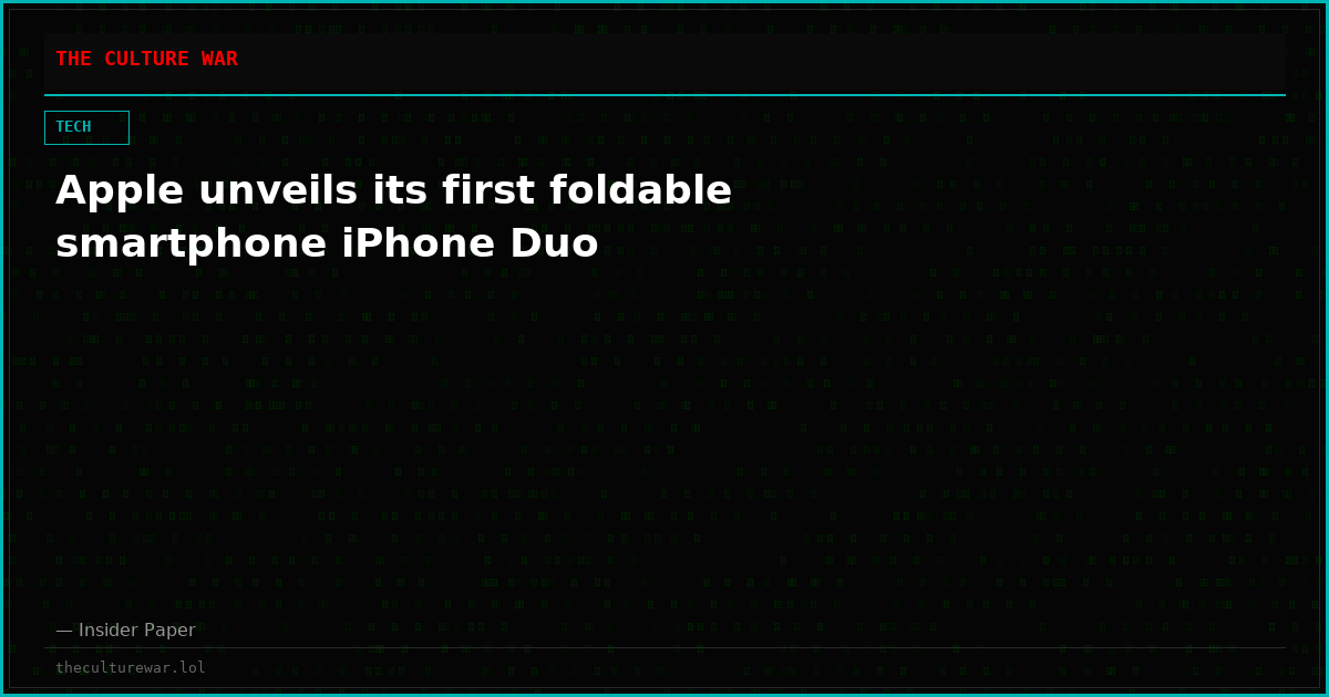 Apple unveils its first foldable smartphone iPhone Duo