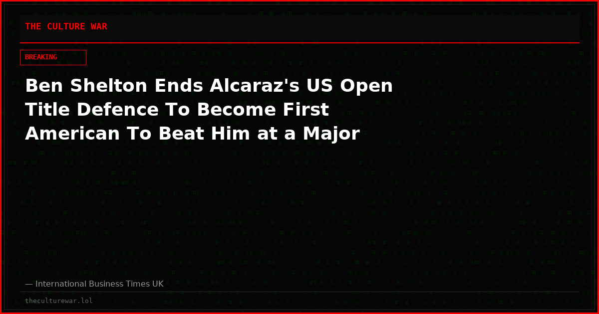 Ben Shelton Ends Alcaraz's US Open Title Defence To Become First American To Beat Him at a Major