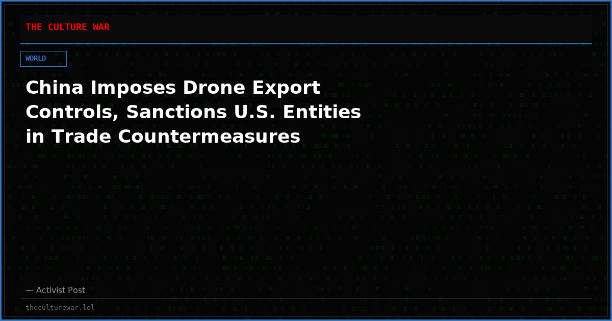 China Imposes Drone Export Controls, Sanctions U.S. Entities in Trade Countermeasures