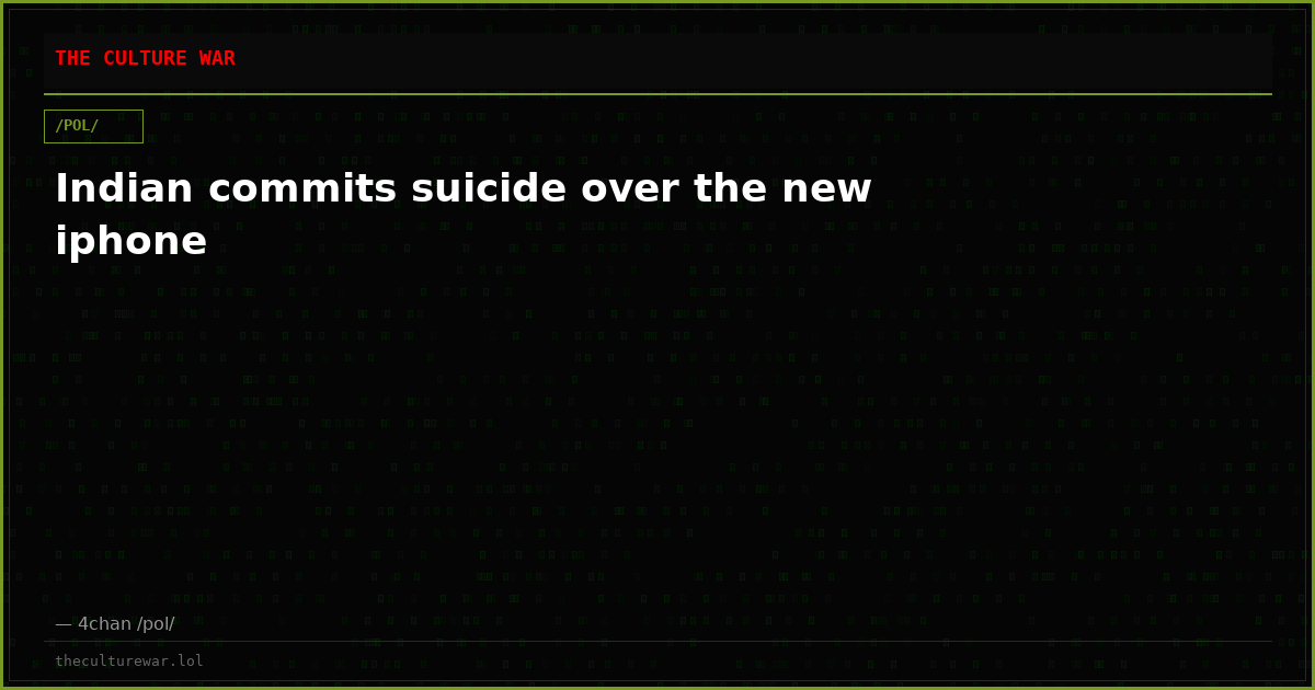 Indian commits suicide over the new iphone