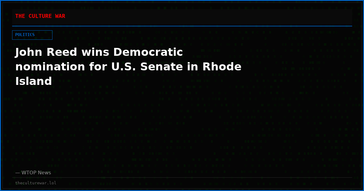 John Reed wins Democratic nomination for U.S. Senate in Rhode Island