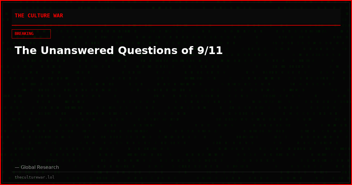 The Unanswered Questions of 9/11