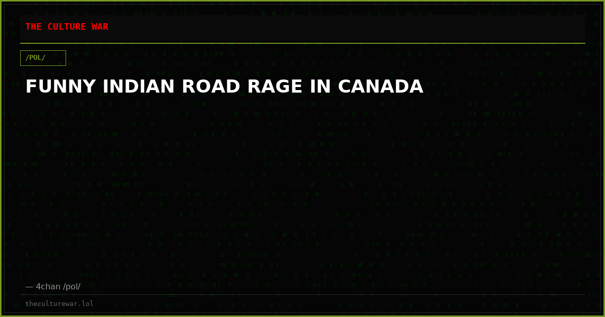 FUNNY INDIAN ROAD RAGE IN CANADA