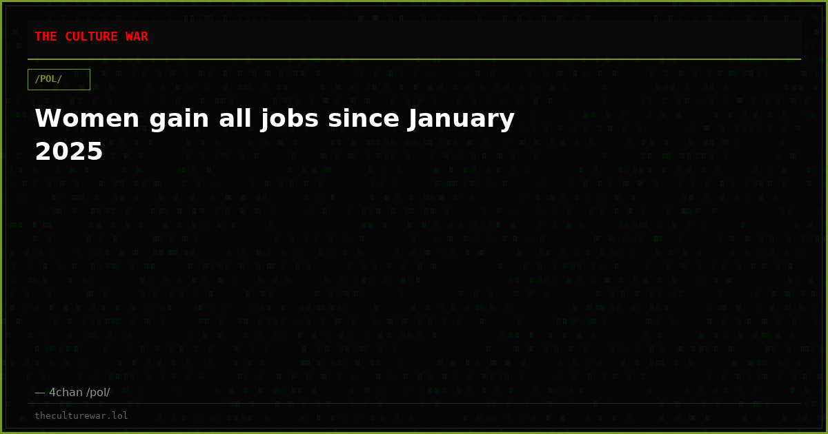 Women gain all jobs since January 2025