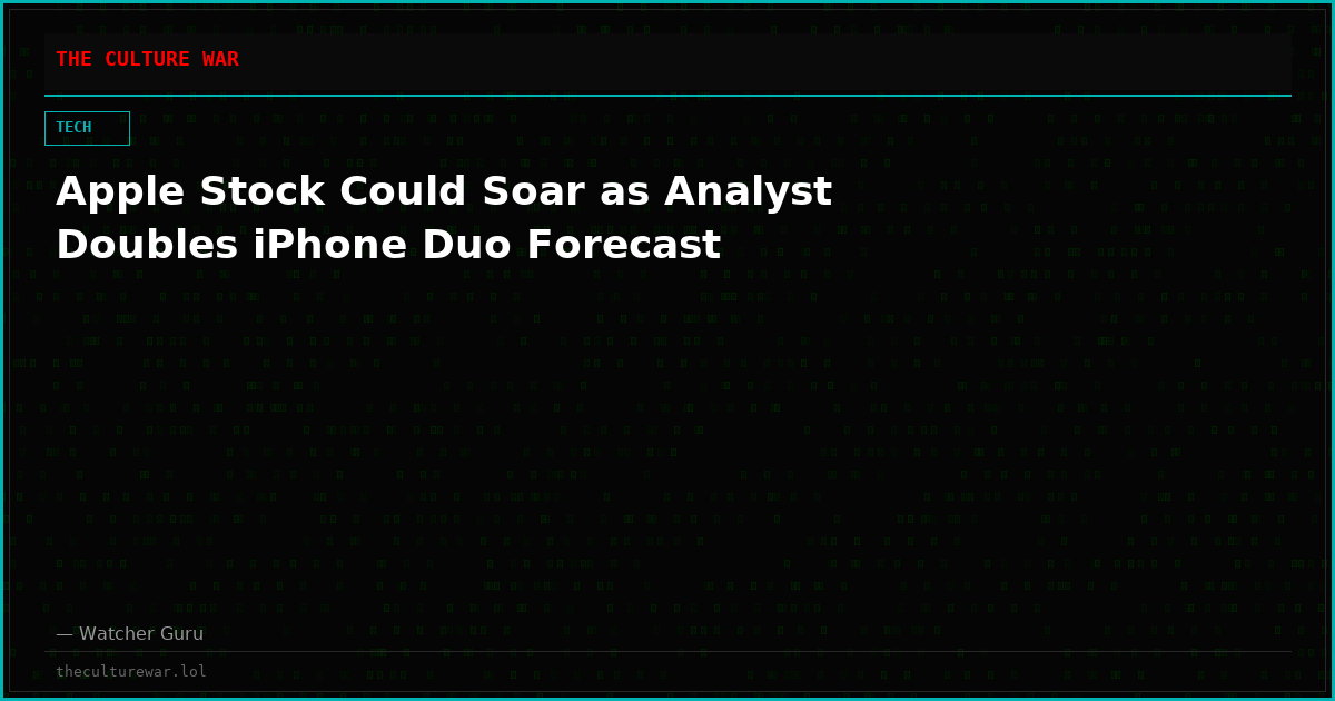 Apple Stock Could Soar as Analyst Doubles iPhone Duo Forecast