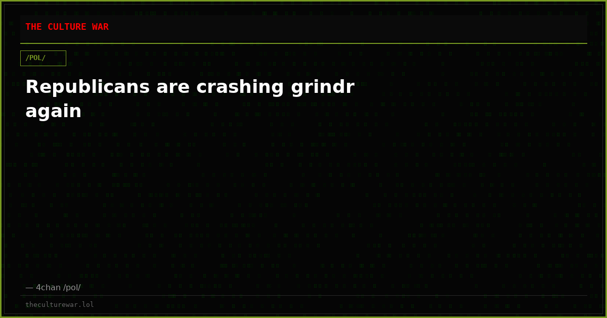 Republicans are crashing grindr again