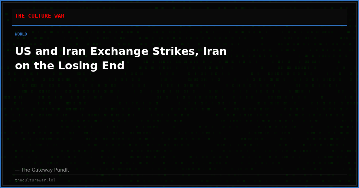 US and Iran Exchange Strikes, Iran on the Losing End