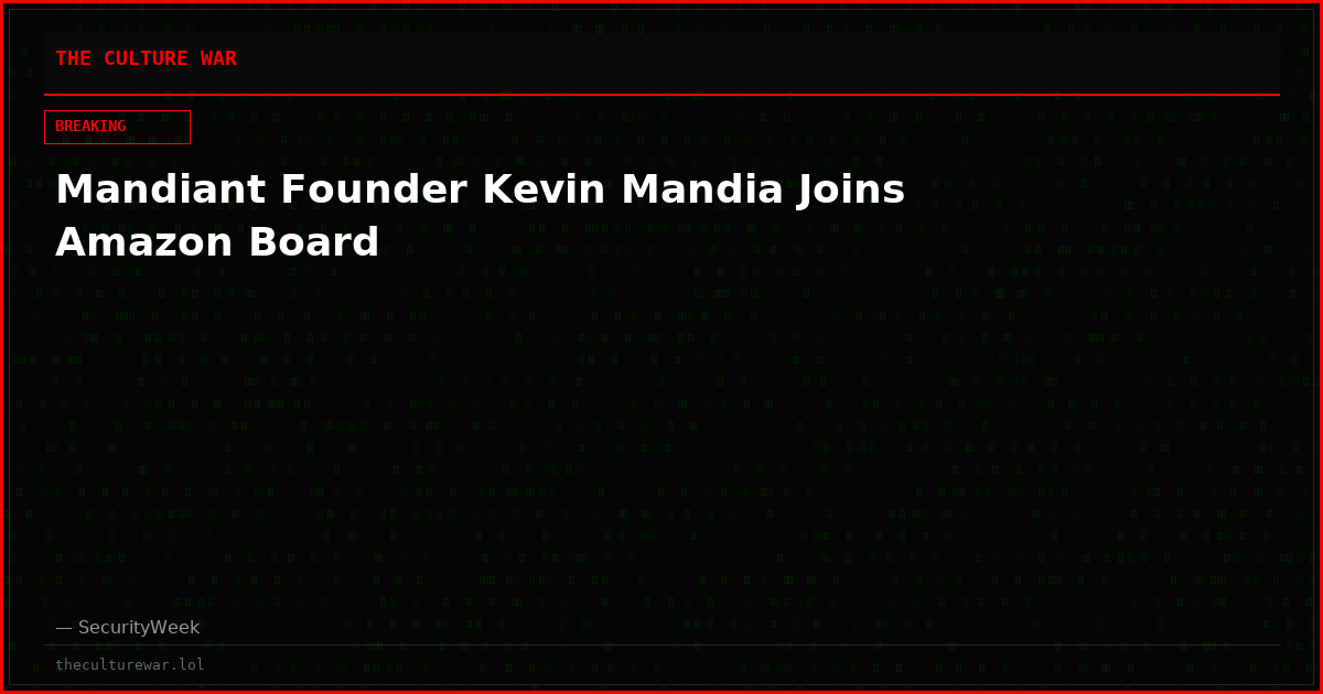 Mandiant Founder Kevin Mandia Joins Amazon Board