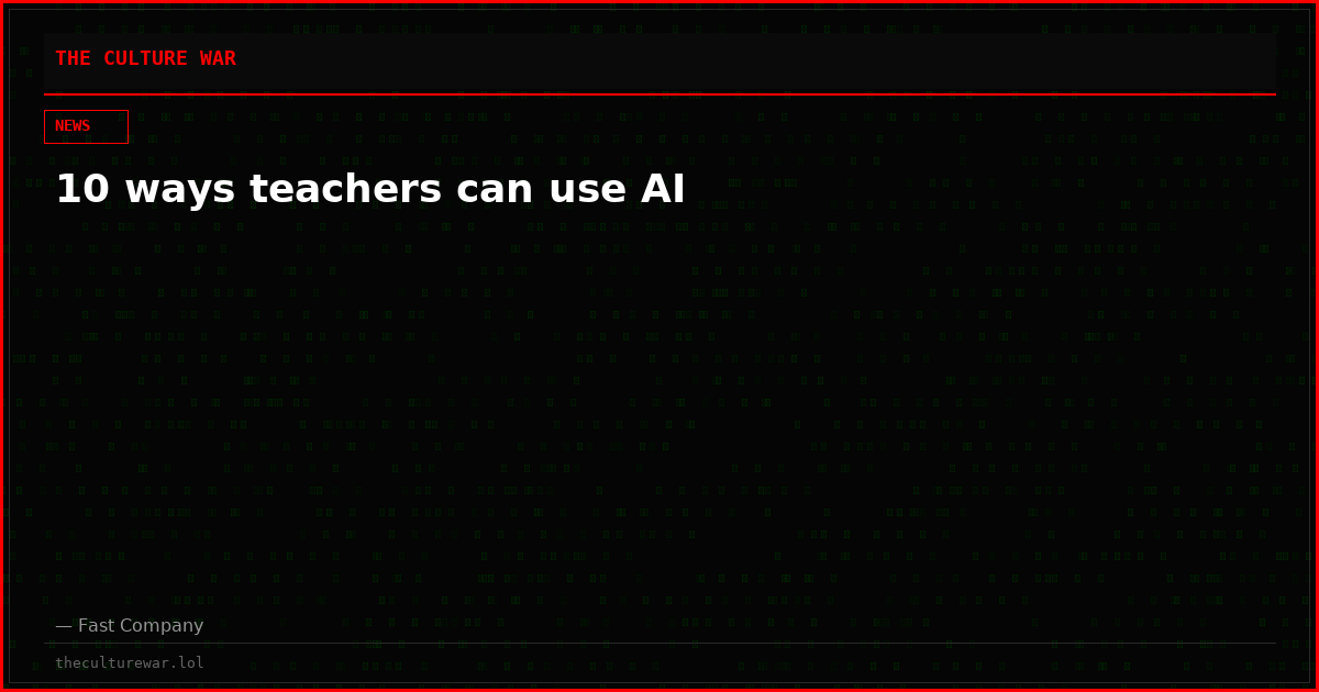 10 ways teachers can use AI