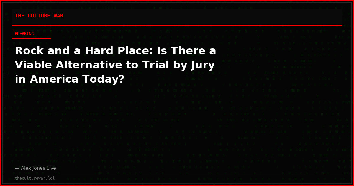 Rock and a Hard Place: Is There a Viable Alternative to Trial by Jury in America Today?