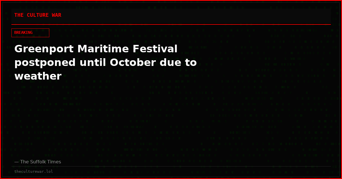Greenport Maritime Festival postponed until October due to weather
