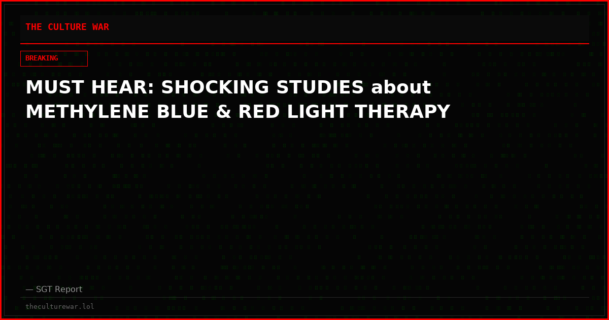 MUST HEAR: SHOCKING STUDIES about METHYLENE BLUE & RED LIGHT THERAPY