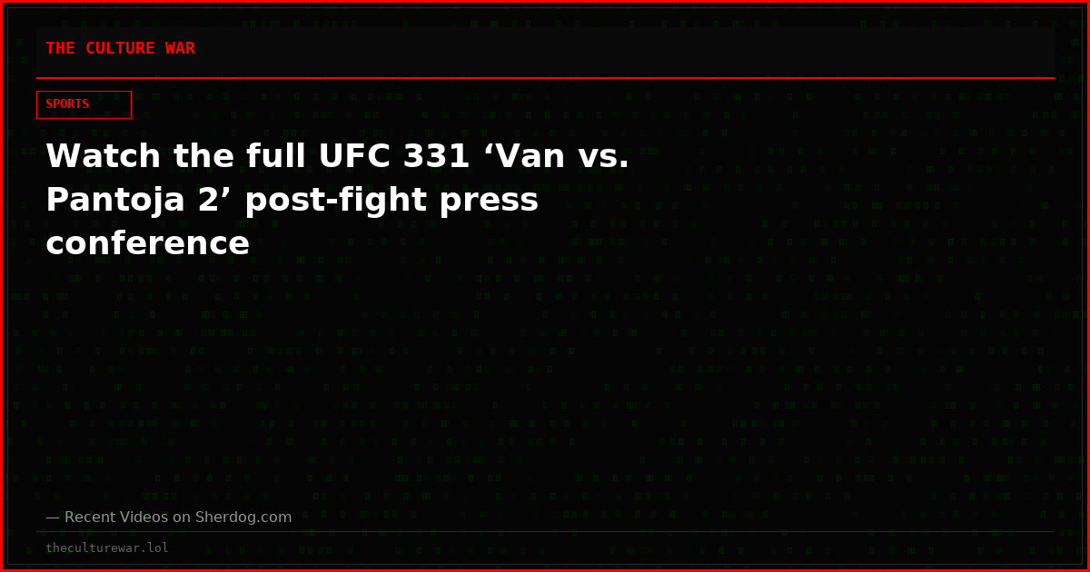 Watch the full UFC 331 ‘Van vs. Pantoja 2’ post-fight press conference