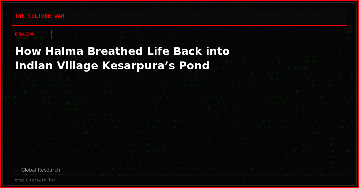 How Halma Breathed Life Back into Indian Village Kesarpura’s Pond
