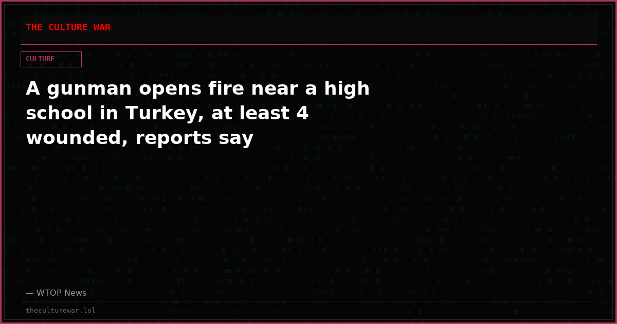 A gunman opens fire near a high school in Turkey, at least 4 wounded, reports say
