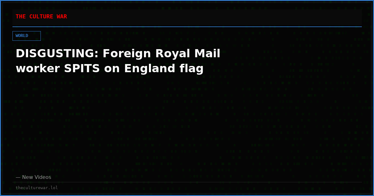 DISGUSTING: Foreign Royal Mail worker SPITS on England flag