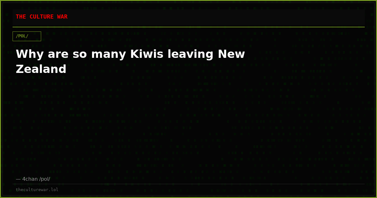 Why are so many Kiwis leaving New Zealand