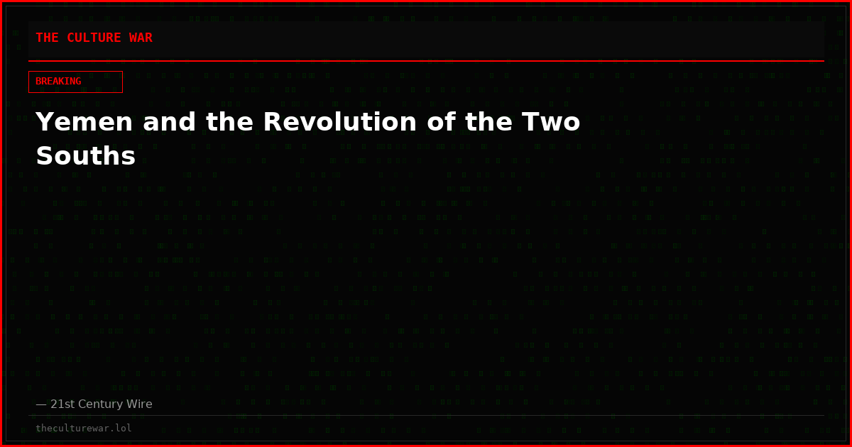 Yemen and the Revolution of the Two Souths