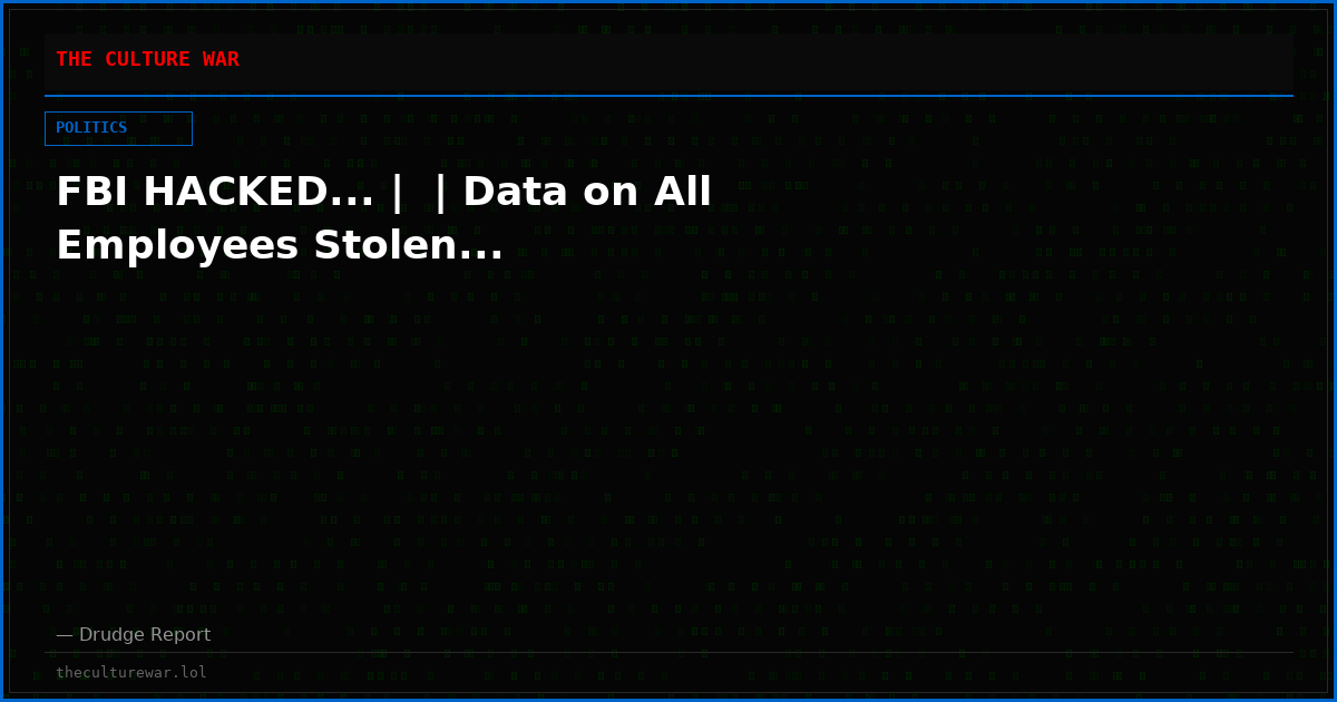 FBI HACKED... |  | Data on All Employees Stolen...