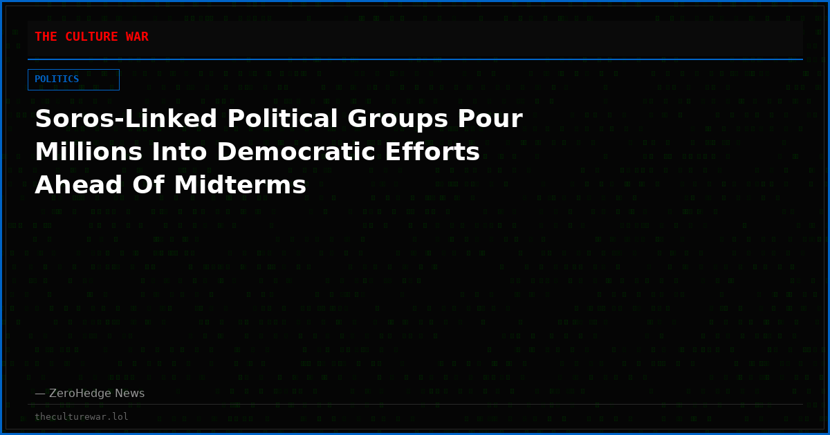 Soros-Linked Political Groups Pour Millions Into Democratic Efforts Ahead Of Midterms