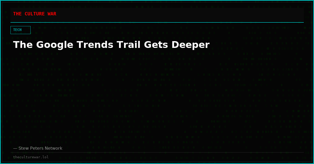 The Google Trends Trail Gets Deeper
