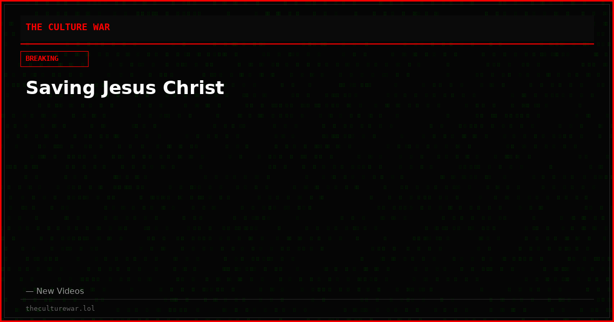 Saving Jesus Christ