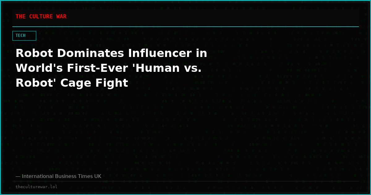 Robot Dominates Influencer in World's First-Ever 'Human vs. Robot' Cage Fight