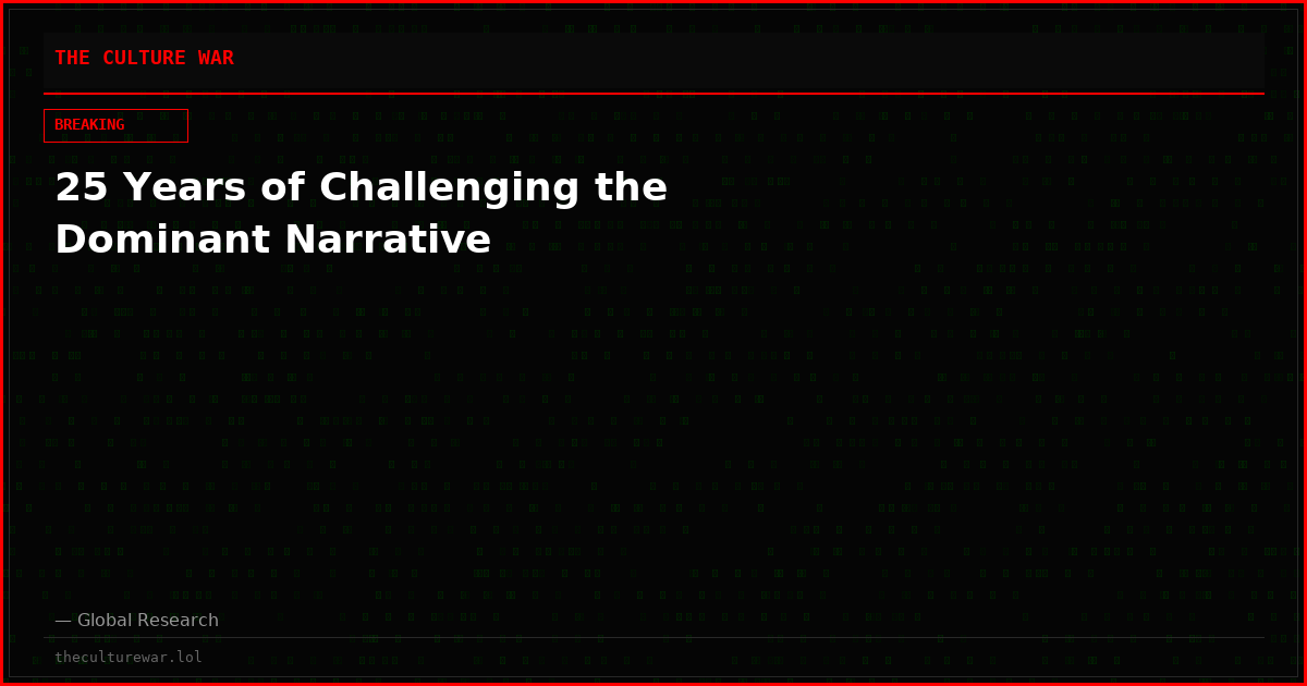 25 Years of Challenging the Dominant Narrative