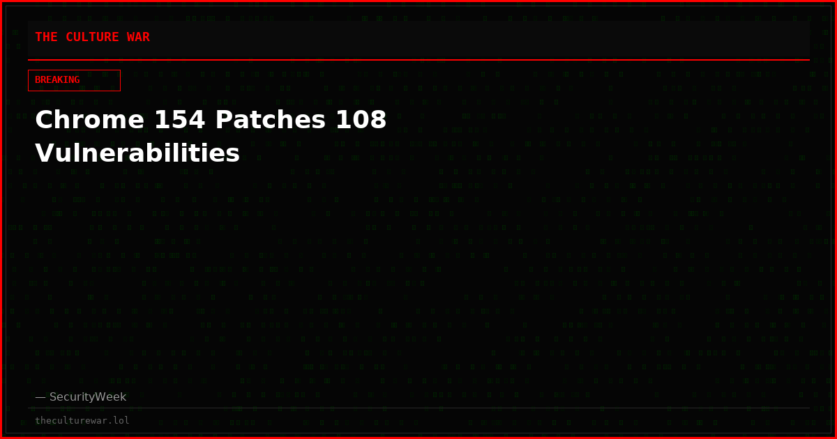 Chrome 154 Patches 108 Vulnerabilities