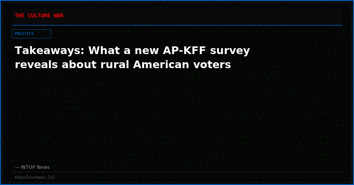 Takeaways: What a new AP-KFF survey reveals about rural American voters