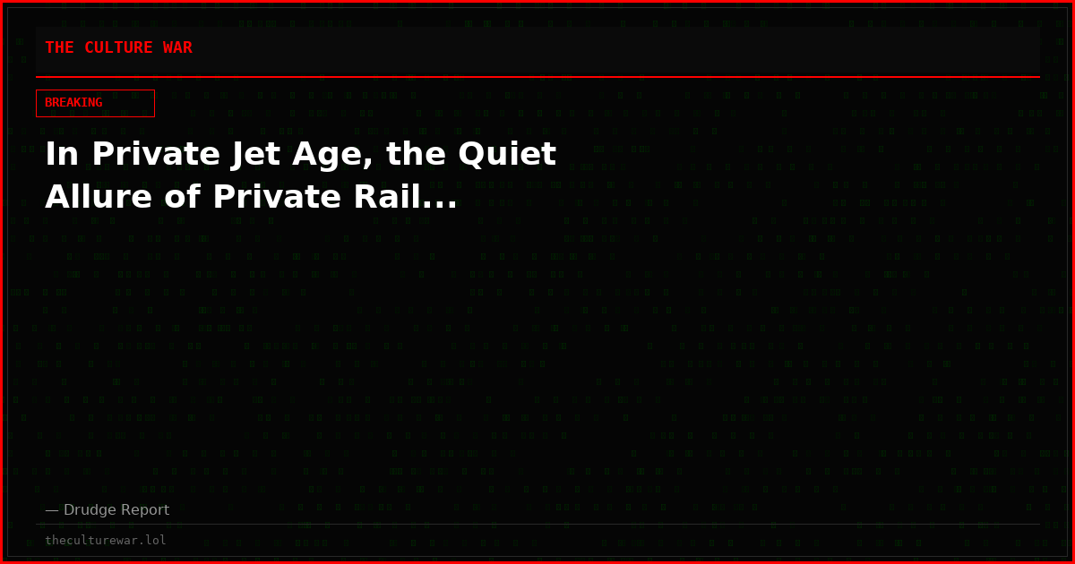 In Private Jet Age, the Quiet Allure of Private Rail...