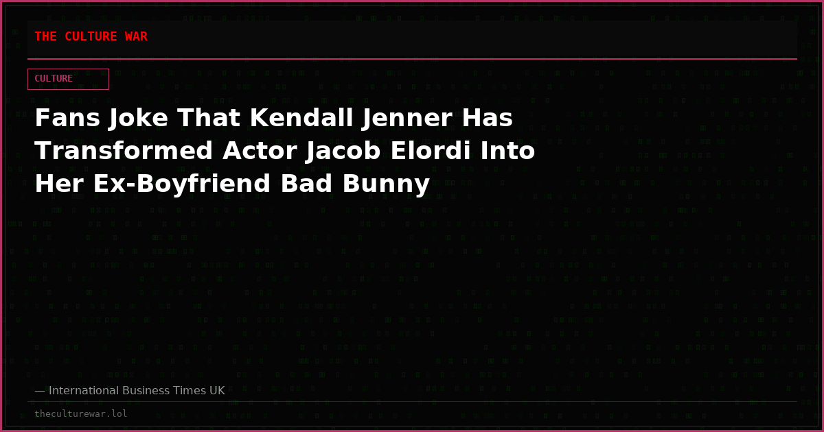 Fans Joke That Kendall Jenner Has Transformed Actor Jacob Elordi Into Her Ex-Boyfriend Bad Bunny