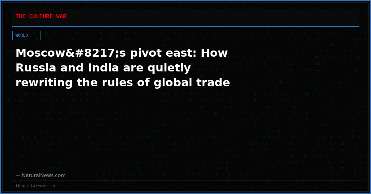 Moscow’s pivot east: How Russia and India are quietly rewriting the rules of global trade