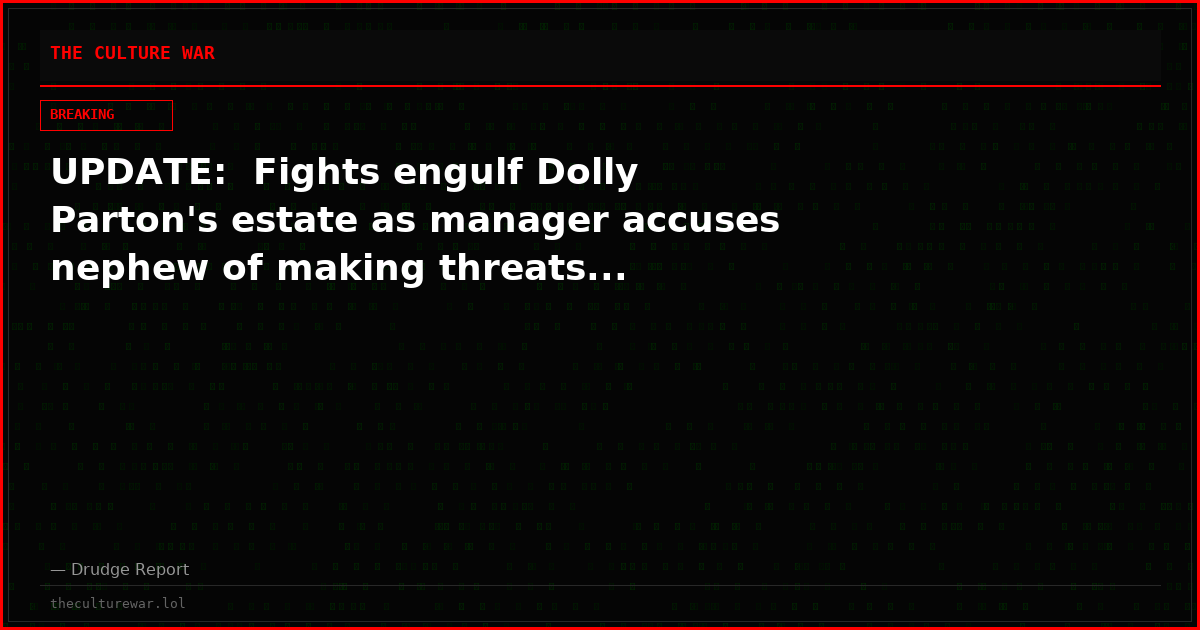 UPDATE:  Fights engulf Dolly Parton's estate as manager accuses nephew of making threats...
