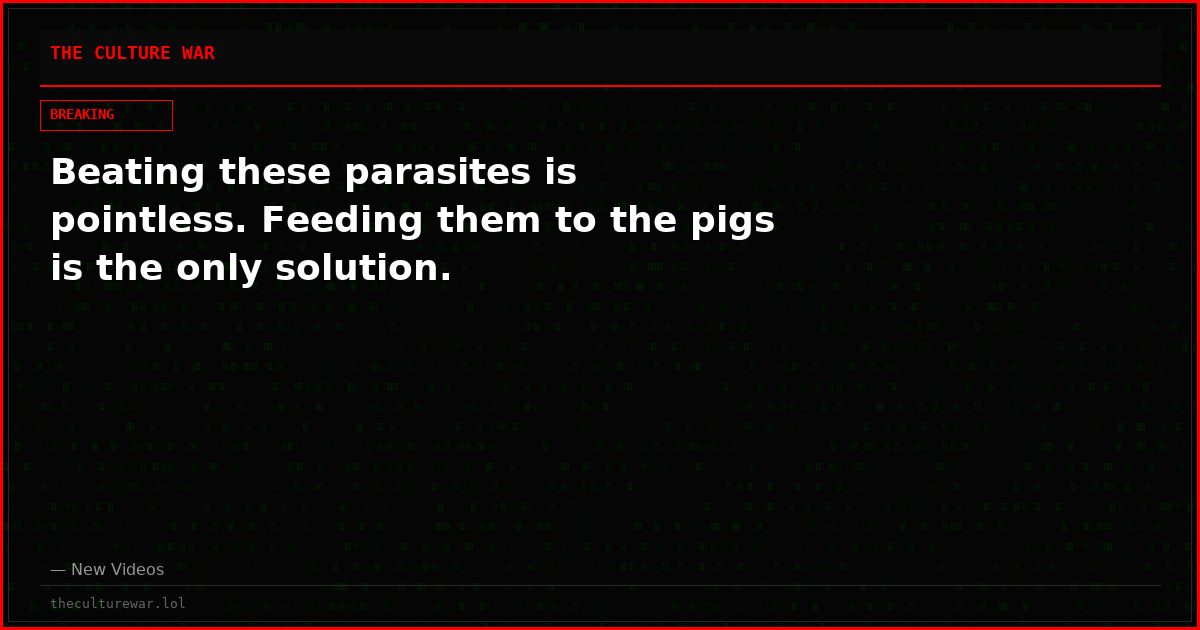 Beating these parasites is pointless. Feeding them to the pigs is the only solution.