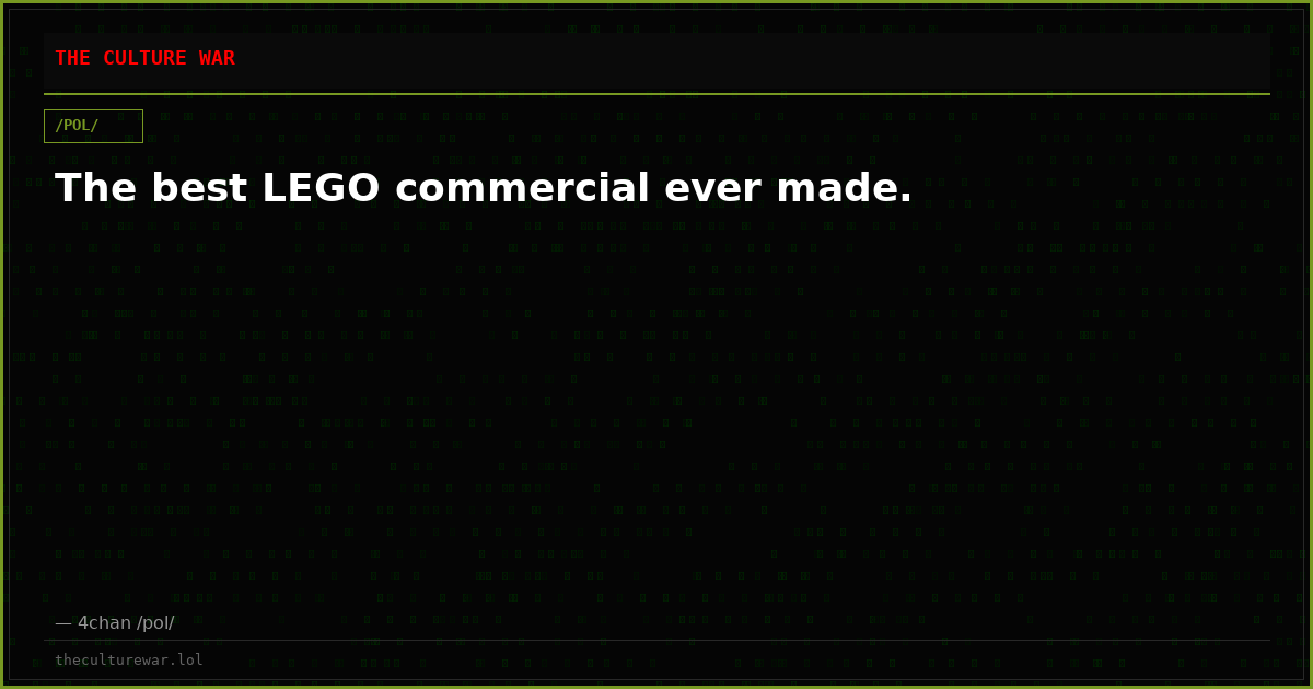 The best LEGO commercial ever made.
