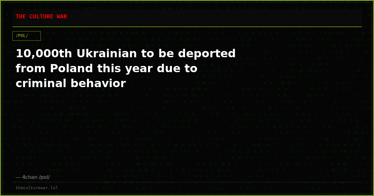 10,000th Ukrainian to be deported from Poland this year due to criminal behavior
