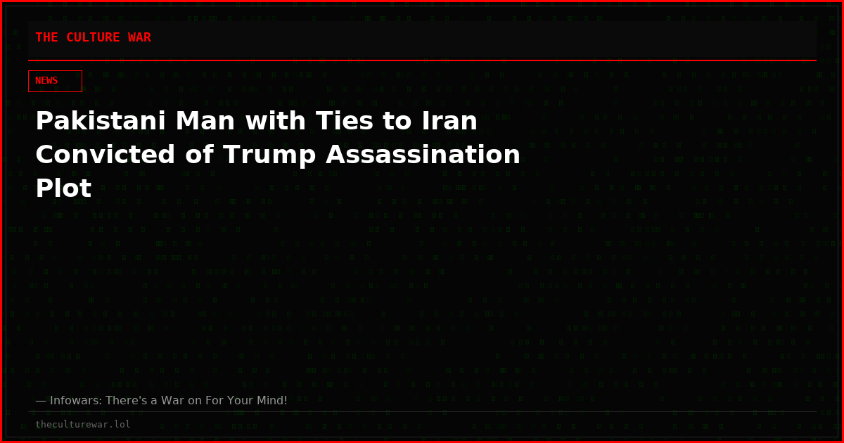 Pakistani Man with Ties to Iran Convicted of Trump Assassination Plot