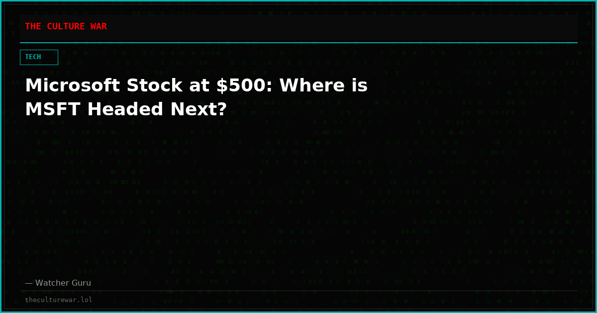 Microsoft Stock at $500: Where is MSFT Headed Next?
