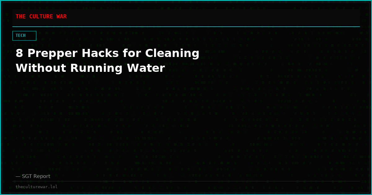 8 Prepper Hacks for Cleaning Without Running Water