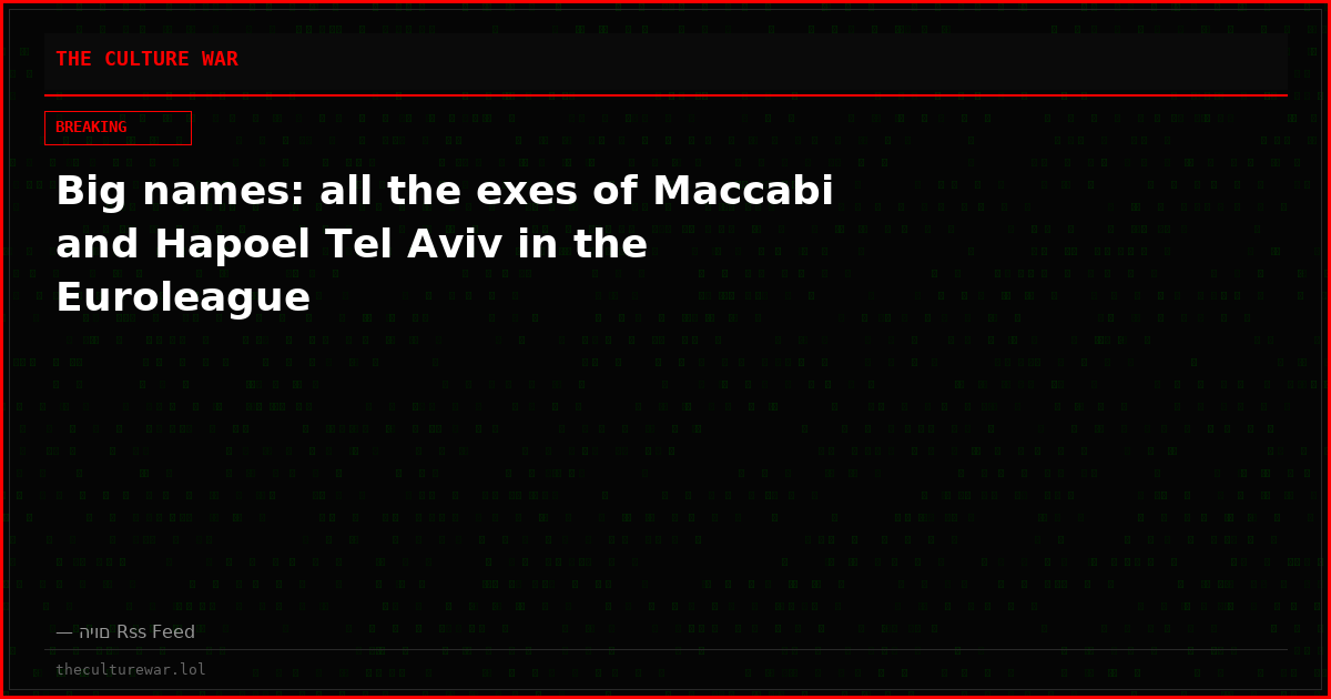 Big names: all the exes of Maccabi and Hapoel Tel Aviv in the Euroleague