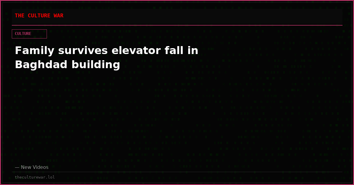 Family survives elevator fall in Baghdad building